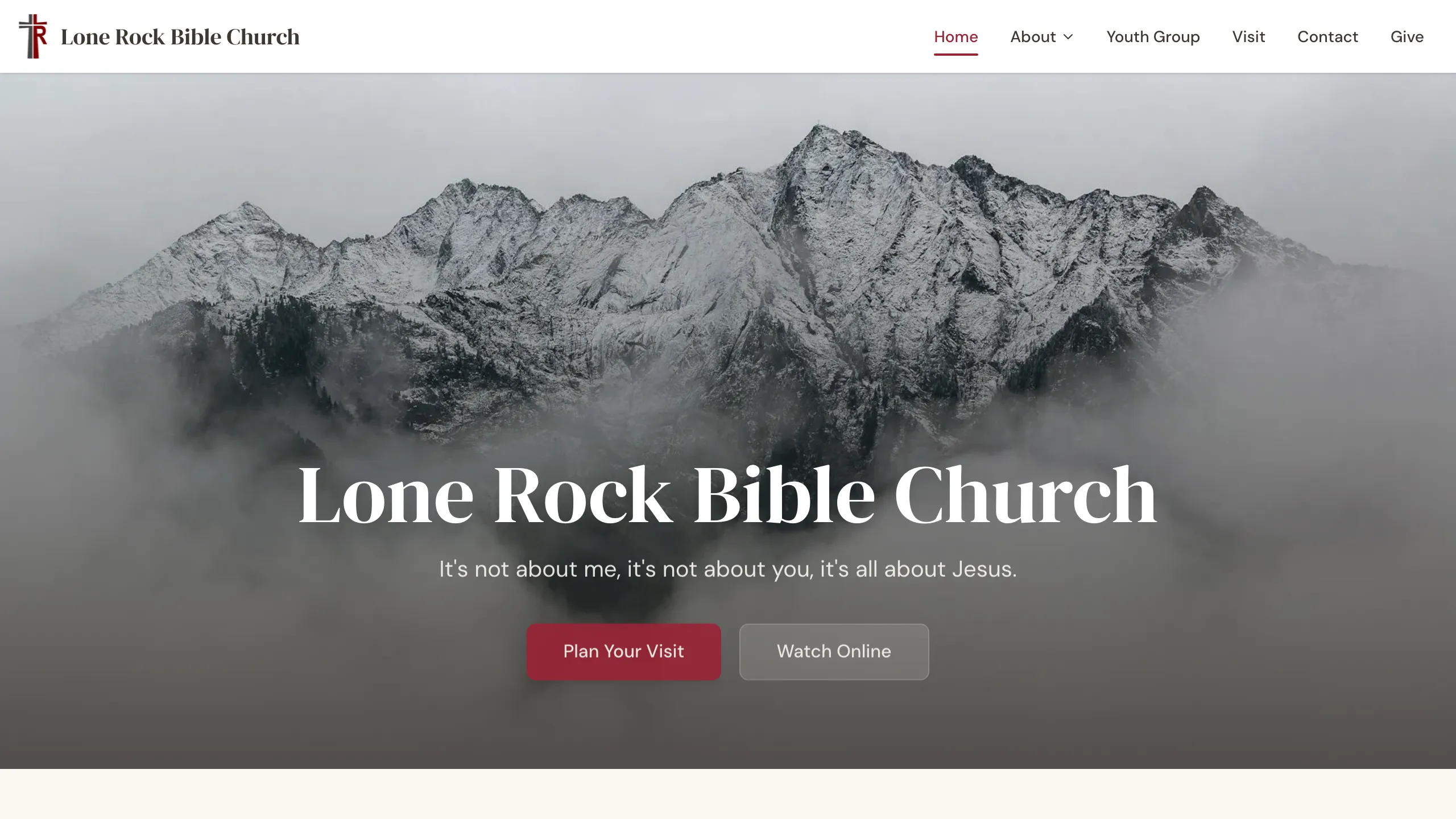 Screenshot of Lone Rock Bible Church